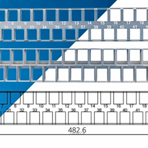CNET 1U CAT6A FTP Keystone 48 Port Patch Panel Frame