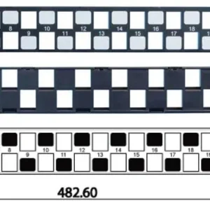CNET 1U CAT6A Unloaded, Staggered UTP Keystone 24 Port Patch Panel Frame