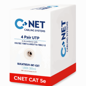 CNET CAT5E Internal/External (U/UTP) 305Mtrs LZSH Cable - Black Jacket