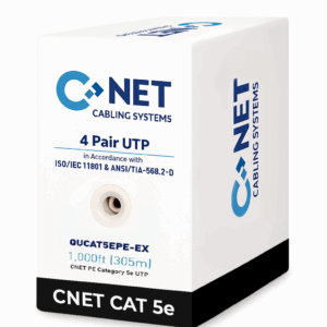 CNET CAT5E PE External (UTP) 305Mtrs PE Cable - Black Jacket