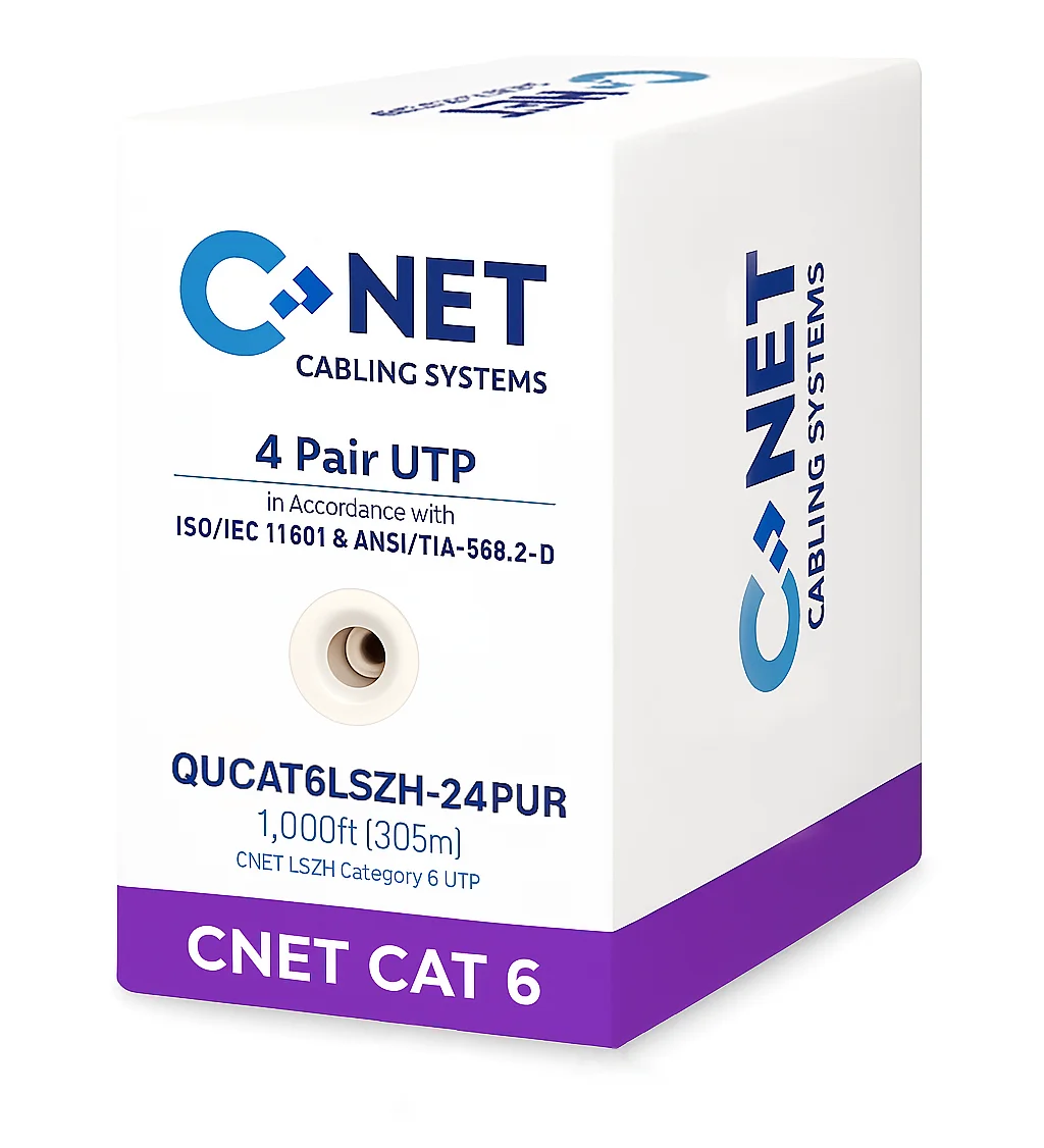 CNET CAT6 Copper (U/UTP) 305Mtrs DCA Cable – Purple Jacket