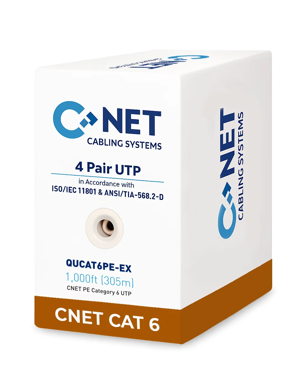 CNET CAT6 PE Ext23 (U/UTP) 305Mtrs Cable – Black Jacket