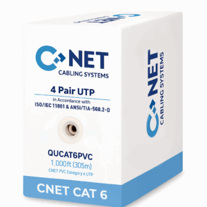 CNET CAT6 Copper (U/UTP) 305Mtrs ECA Cable - Ice Blue Jacket