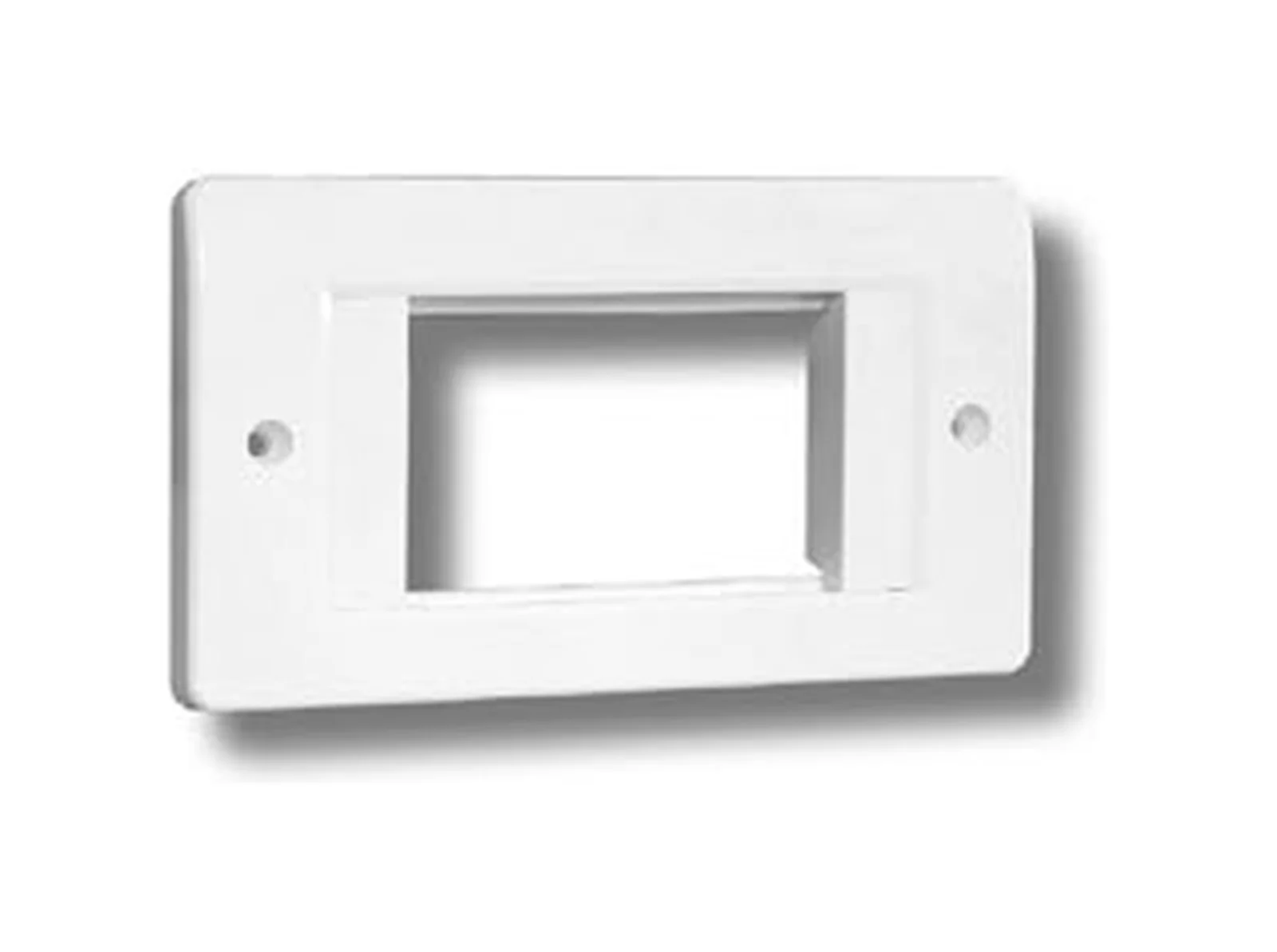 CNET UK Style Curved Double Gang Wallplate 85x146mm White