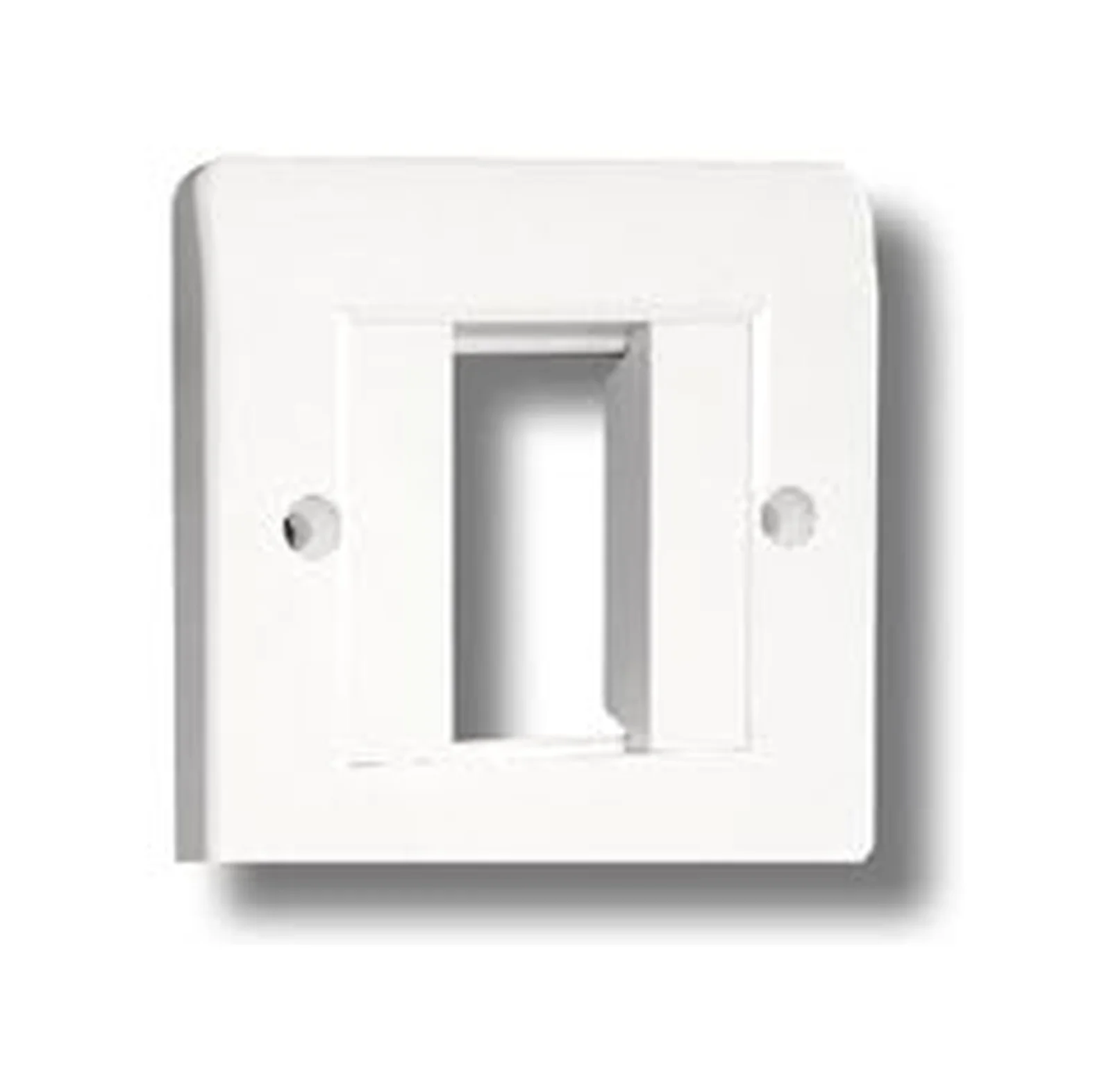 CNET UK Style Curved Single Gang Wallplate 85x85mm White