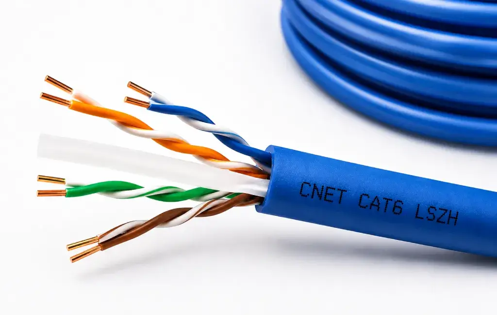 CNET Cat6 LSZH cable for structured cabling Ireland ISO IEC 11801 Class E